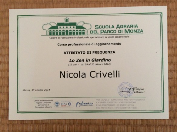 attestato giardino